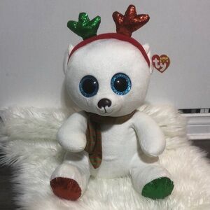 NWTS 20” high Extra Large New TY Christmas reindeer Beanie boo Frost 2018